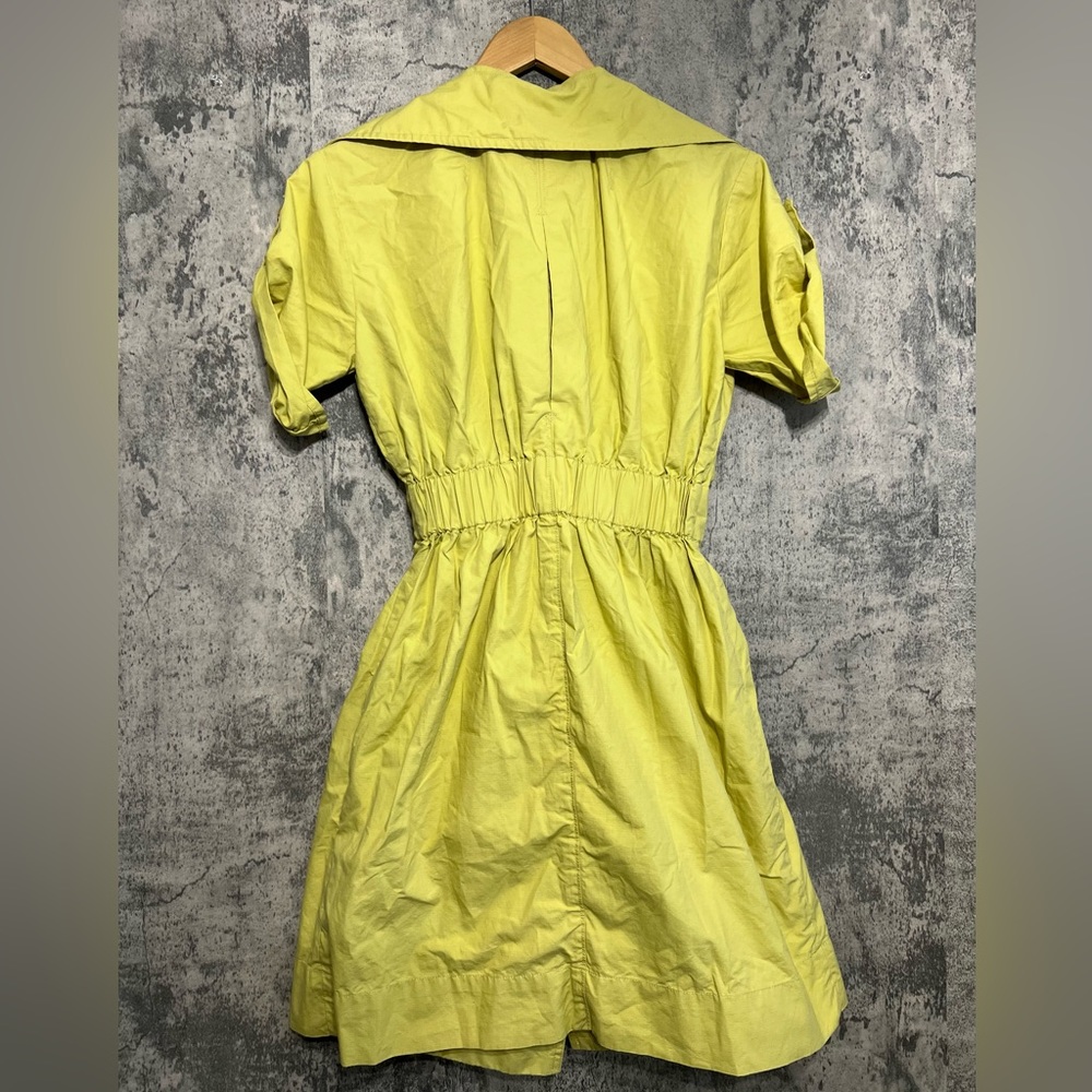 Neon green olive green gorgeous coat jacket dress - Picture 9 of 10